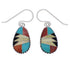 Multicolor And Genuine Sterling Silver Earrings EX32336