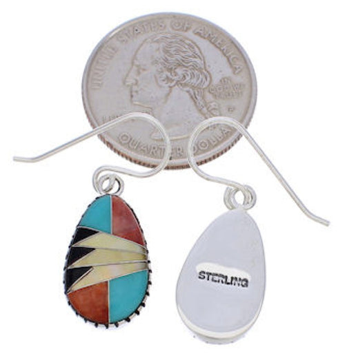 Multicolor And Genuine Sterling Silver Earrings EX32336