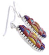 Southwest Multicolor Inlay And Silver Earrings EX32352