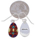 Southwest Multicolor Inlay And Silver Earrings EX32352