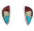Multicolor Inlay And Sterling Silver Earrings EX32426