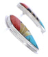 Southwestern Multicolor And Sterling Silver Earrings EX32427