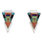 Southwestern Multicolor Inlay Silver Earrings EX32463
