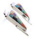 Southwestern Multicolor Inlay Silver Earrings EX32463