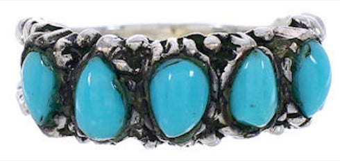 Sterling Silver And Turquoise Ring Size 8-3/4 WX34690