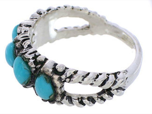 Sterling Silver And Turquoise Ring Size 8-3/4 WX34690