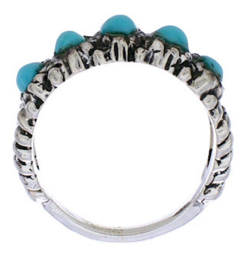 Sterling Silver And Turquoise Ring Size 8-3/4 WX34690