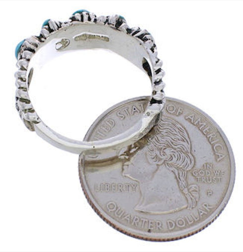 Sterling Silver And Turquoise Ring Size 8-3/4 WX34690