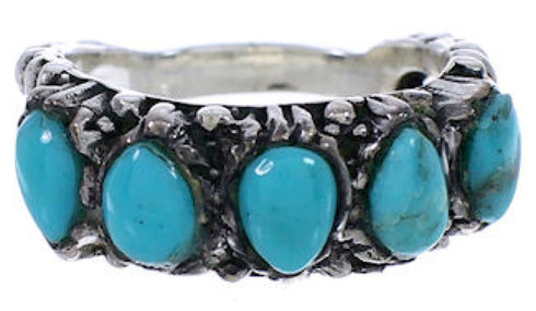 Turquoise Genuine Sterling Silver Ring Size 6-1/4 WX34700
