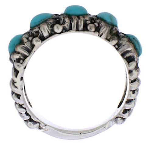 Turquoise Genuine Sterling Silver Ring Size 6-1/4 WX34700