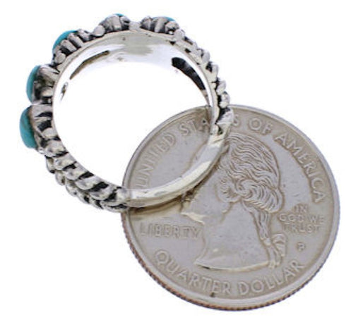 Turquoise Genuine Sterling Silver Ring Size 6-1/4 WX34700