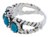 Turquoise Authentic Sterling Silver Ring Size 7-3/4 AX87459