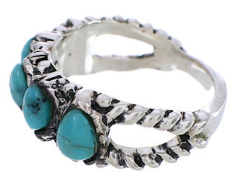 Sterling Silver Turquoise Ring Size 5-3/4 AX87425