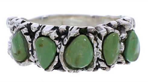 Sterling Silver Southwest Turquoise Ring Size 8-1/2 WX34739