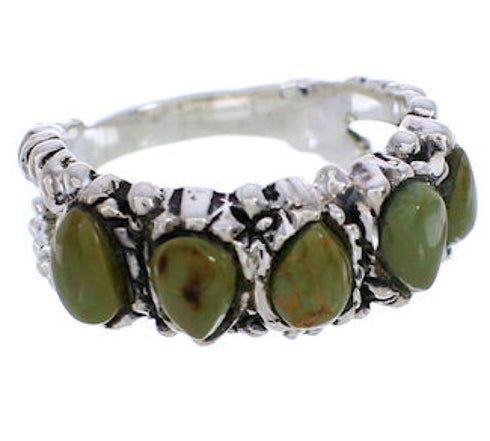 Authentic Sterling Silver Turquoise Jewelry Ring Size 6 WX34756