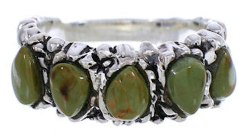 Authentic Sterling Silver Turquoise Jewelry Ring Size 6 WX34756