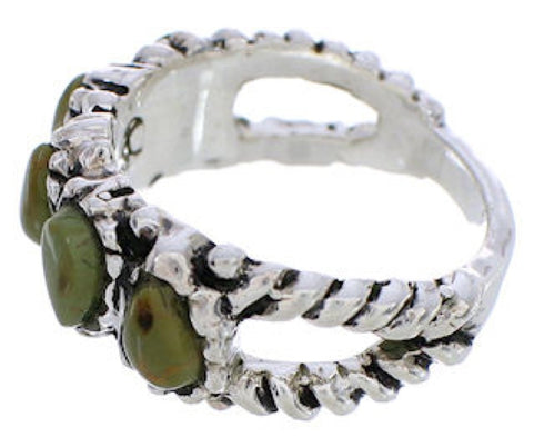 Authentic Sterling Silver Turquoise Jewelry Ring Size 6 WX34756