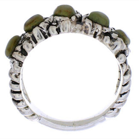 Authentic Sterling Silver Turquoise Jewelry Ring Size 6 WX34756