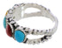 Genuine Sterling Silver Southwest Multicolor Ring Size 5-1/2 WX34866