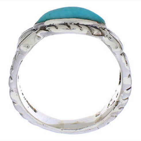 Turquoise Silver Jewelry Ring Size 7-1/4 WX34942