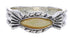 Southwestern Silver Yellow Mother Of Pearl Ring Size 5-1/4 WX35275