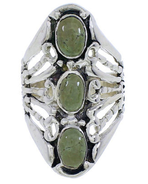 Genuine Sterling Silver Turquoise Ring Size 6-1/2 UX32668