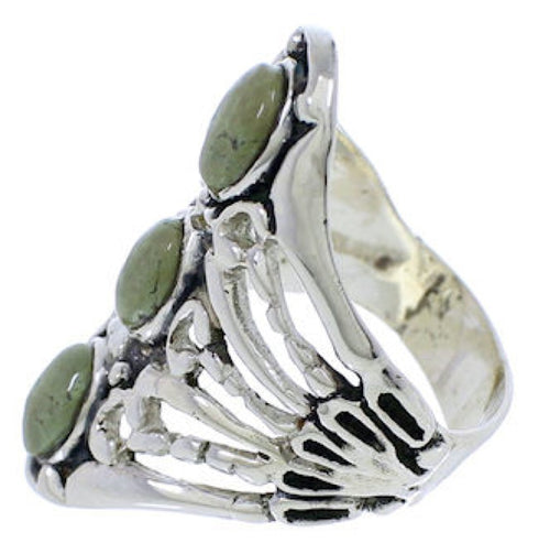 Genuine Sterling Silver Turquoise Ring Size 6-1/2 UX32668