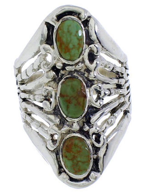 Sterling Silver And Turquoise Ring Size 8 UX32686