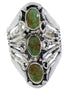 Sterling Silver And Turquoise Ring Size 8 UX32686