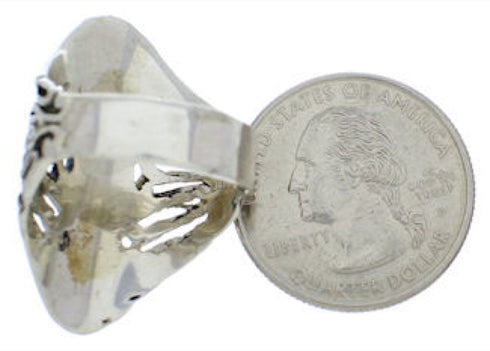 Sterling Silver And Turquoise Ring Size 8 UX32686