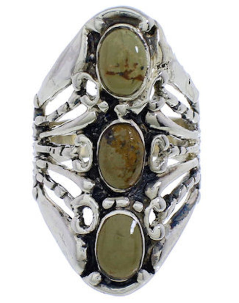 Genuine Sterling Silver Turquoise Ring Size 6 UX32692