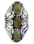 Genuine Sterling Silver And Turquoise Ring Size 4-1/2 UX32690