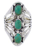 Genuine Sterling Silver And Turquoise Ring Size 4-1/4 UX32704
