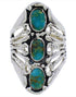 Sterling Silver And Turquoise Ring Size 5-1/2 UX32713