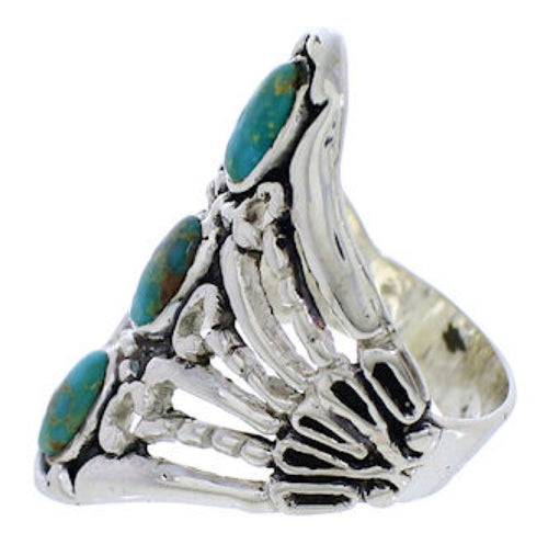 Sterling Silver And Turquoise Ring Size 5-1/2 UX32713