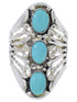 Sterling Silver Southwest Turquoise Ring Size 4-1/2 UX32855