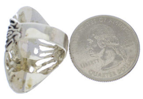 Sterling Silver Southwest Turquoise Ring Size 4-1/2 UX32855