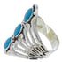 Genuine Sterling Silver And Turquoise Ring Size 5-1/4 UX32874