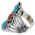 Turquoise Coral Southwest Ring Size 4-1/2 UX32981