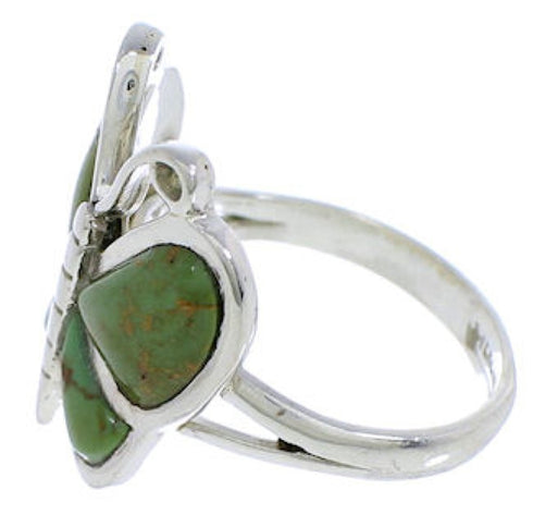 Authentic Sterling Silver And Turquoise Ring Size 6-1/4 UX33038