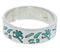 Turquoise Sterling Silver Kokopelli Ring Band Size 5-1/4 UX32616