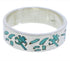 Turquoise Sterling Silver Kokopelli Ring Band Size 5-1/4 UX32616