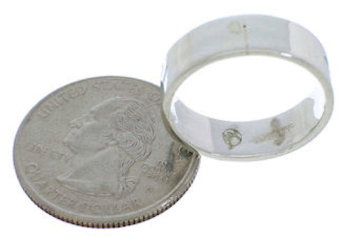 Turquoise Sterling Silver Kokopelli Ring Band Size 5-1/4 UX32616