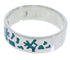 Turquoise Inlay And Silver Kokopelli Ring Band Size 7-1/4 UX32642