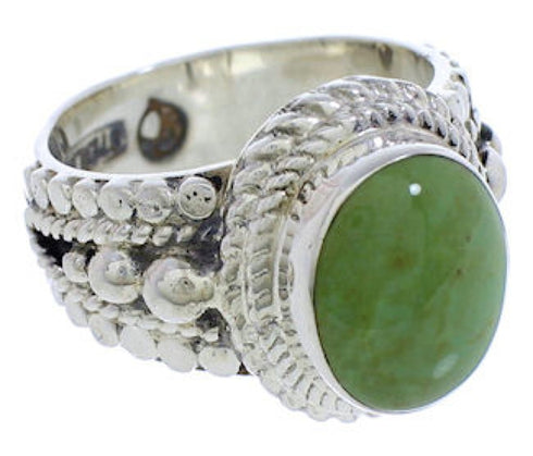Southwestern Sterling Silver Turquoise Ring Size 6-3/4 TX38820
