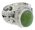 Southwestern Sterling Silver Turquoise Ring Size 6-3/4 TX38820