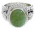 Southwestern Sterling Silver Turquoise Ring Size 6-3/4 TX38820