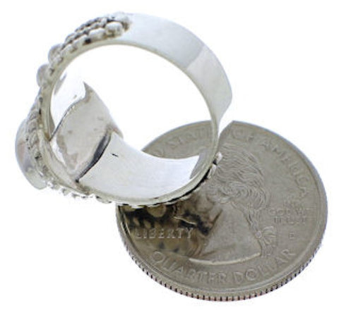 Southwestern Sterling Silver Turquoise Jewelry Ring Size 5 TX38814