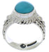 Southwest Genuine Sterling Silver Turquoise Ring Size 5-1/2 TX38822