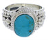 Southwest Sterling Silver Turquoise Jewelry Ring Size 7-1/2 TX38828